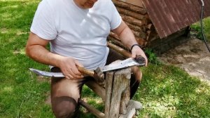 Как заточить (отбить) косу (ручной триммер)