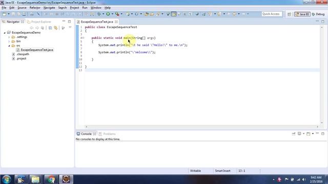 Java wrapper class (Character - escape sequences) | Java Tutorial смотреть онлайн