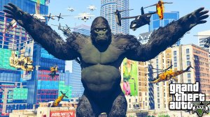 КИНГ КОНГ РАЗРУШИЛ ГОРОД ЛОС САНТОС В ГТА 5 МОДЫ! KING KONG ОБЗОР МОДА В GTA 5! ИГРЫ ВИДЕО MODS