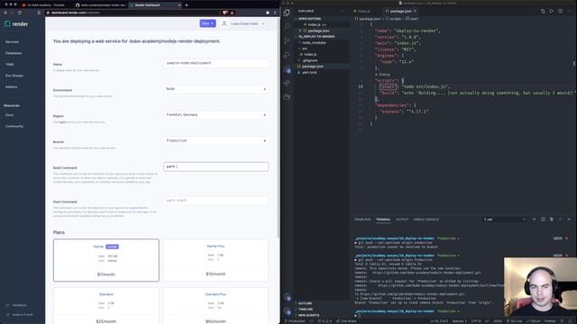 Deploy Your Node.js Application to render.com смотреть онлайн