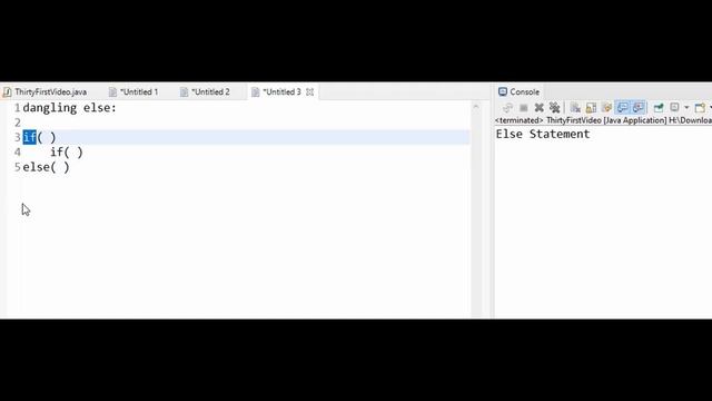Explanation Video - Dangling else problem - Java смотреть онлайн