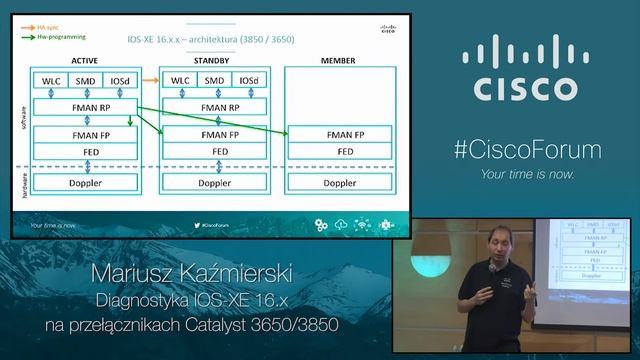 Cisco Forum 2016: Diagnostyka IOS-XE 16.x na przełącznikach Catalyst 3650/3850 (M. Kaźmierski) смотреть онлайн