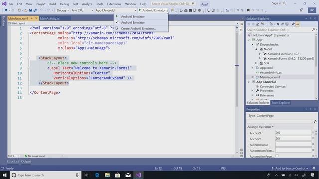 Build Your First Android App with Visual Studio 2019 and Xamarin смотреть онлайн