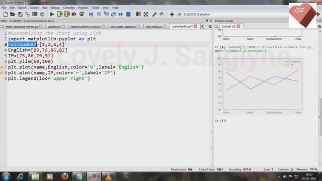 #Lesson 5 : Plotting with PYPLOT I, customizing a chart using list- title, legend,xlabel,ylabel,yli смотреть онлайн