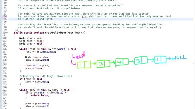 Palindrome Linked List | Check If a Linked List is Palindrome or Not (Without using any Extra Space смотреть онлайн
