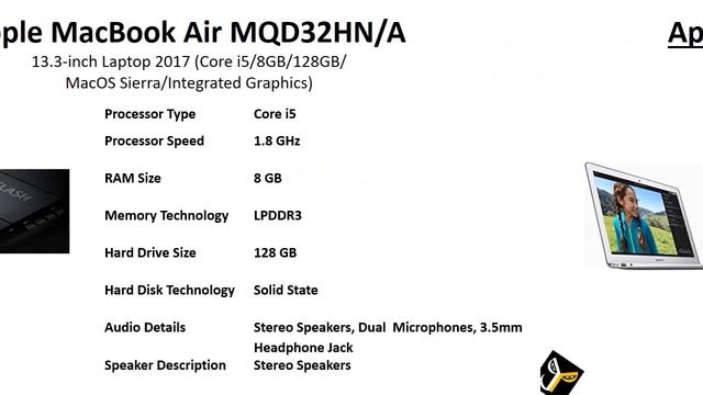 Apple MacBook Air MQD32HN/A 13.3-inch Laptop 2017