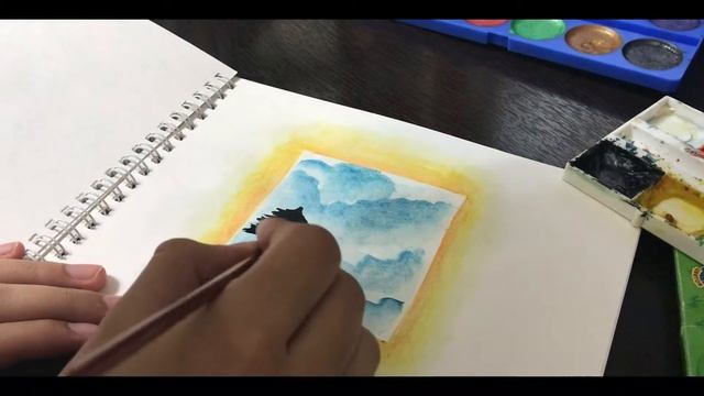 ✶ 15 минут ✶ Легкий рисунок акварелью.#2 смотреть онлайн