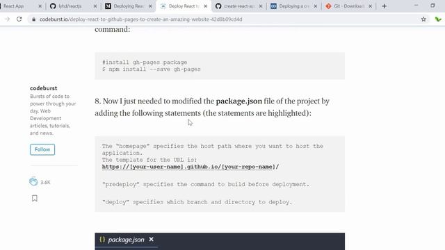 How to Host React to GitHub in 3 Simple Steps | React Tutorial смотреть онлайн