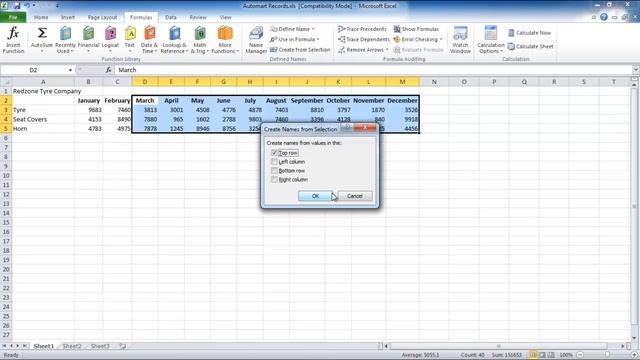 How To Name And Use Cell Ranges In Excel 2010