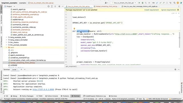 Stream Language Model response to a FAST API endpoint смотреть онлайн