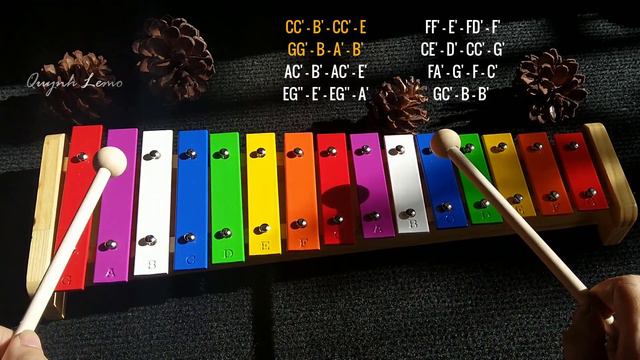 Canon in C - Xylophone Cover by Quynh Lemo (Kèm TAB) - Đàn xylophone 15 phím hộp kim nhôm смотреть онлайн
