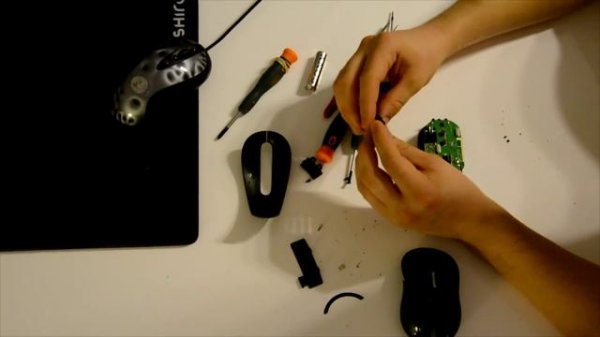 Microsoft Wireless Mobile Mouse 4000 Model 1383 disassembly, repair, cleaning (M4000)