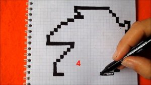 Ёж Соник Как рисовать по клеточкам Простые рисунки поэтапно Sonic How to Draw Pixel Art Step by Ste