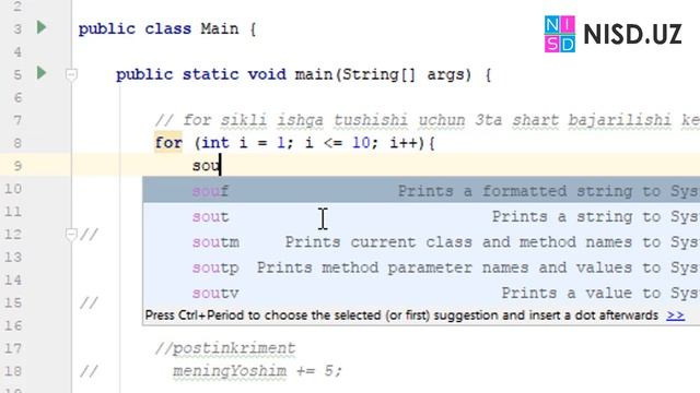 Java dasturlash tilidan darslar 16 Sikl For смотреть онлайн