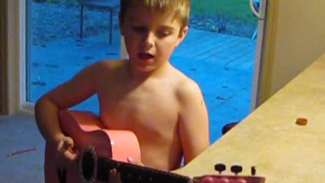 Impromtu Lady Gaga "Born This Way" by Little Boy With Pink Guitar смотреть онлайн