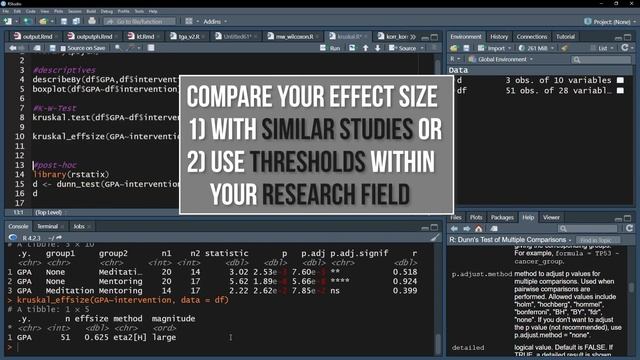Effect size Eta-Squared for the Kruskal-Wallis-test in R смотреть онлайн