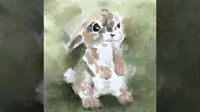 You Can Paint this Cute Bunny with Procreate Oil Brushes! смотреть онлайн