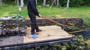 Мини земснаряд. Очистка пруда. Hydro cleaning