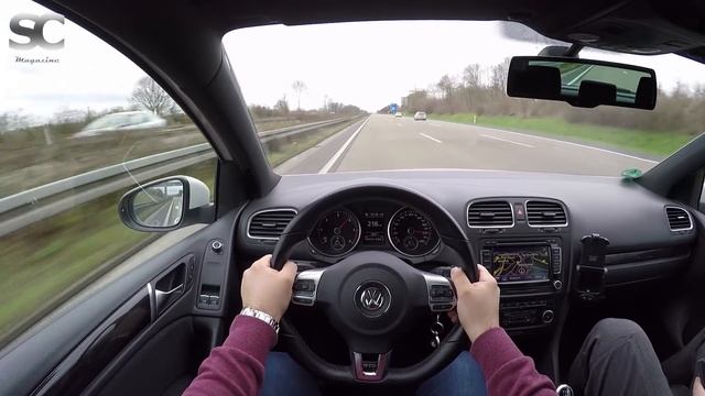 VW Golf 6 GTD (2011) On German Autobahn - POV Top Speed Drive
