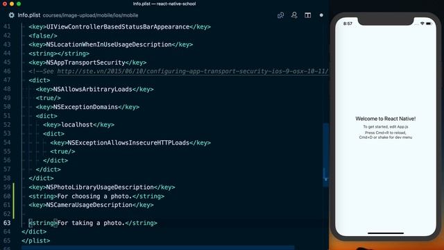 Configure Permissions | Uploading Images in React Native смотреть онлайн