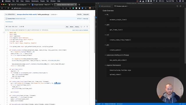 Automated video creation with Python (Code Walkthrough -- OpenCV, gTTS, ffmpeg, & YouTube API) смотреть онлайн