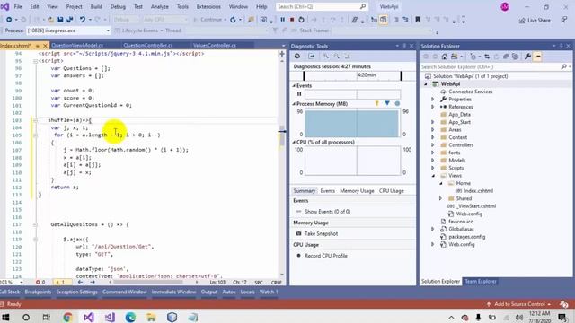 Tutorial:8| Quiz Application Web API C# | JAVASCRIPT ES-6 & JQUERY смотреть онлайн