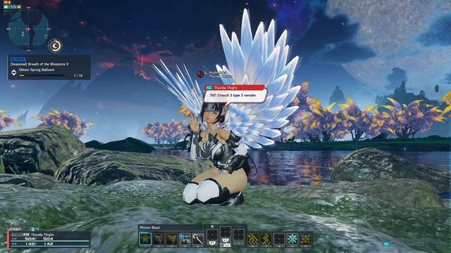 PSO2 NGS 747: Crouch 3 Emote Lobby Action 747「しゃがむ3」 смотреть онлайн