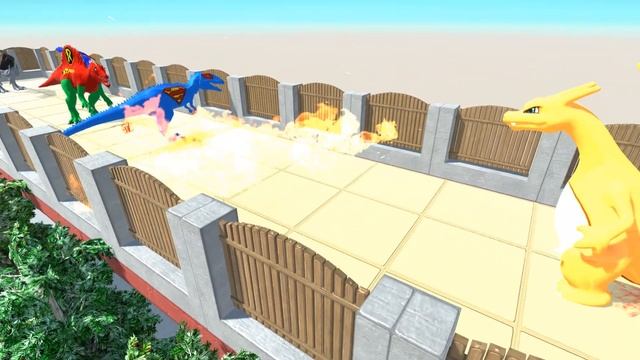 DRAGONITE VS BLUE DRAGONITE STAIR DEATH CLIMB - Animal Revolt Battle Simulator