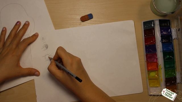 рисуем глазки мультяшной коровке смотреть онлайн