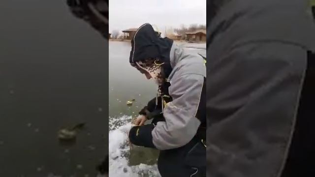 Зимняя рыбалка на озере базы Дом Солнца !!! смотреть онлайн