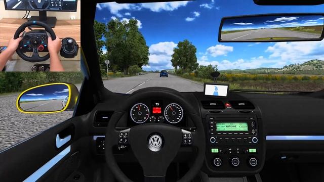 Euro Truck Simulator 2 | Volkswagen Golf 5 2008 [Steering Wheel Gameplay]