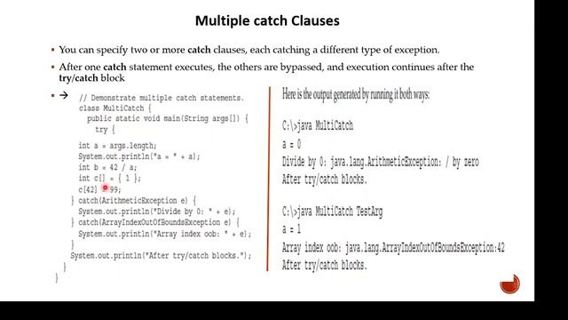 Multiple Catch Statements смотреть онлайн