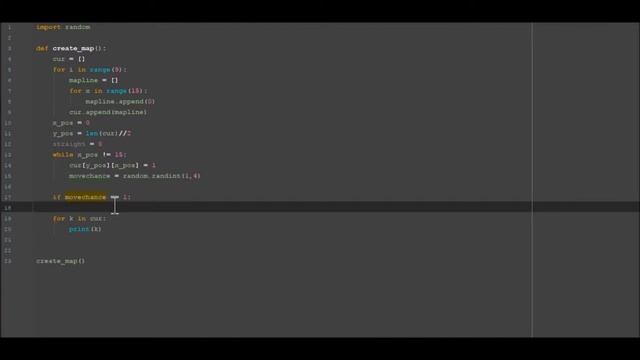 creating a randomly generating map, prototype - part 1 - python 3.4 смотреть онлайн