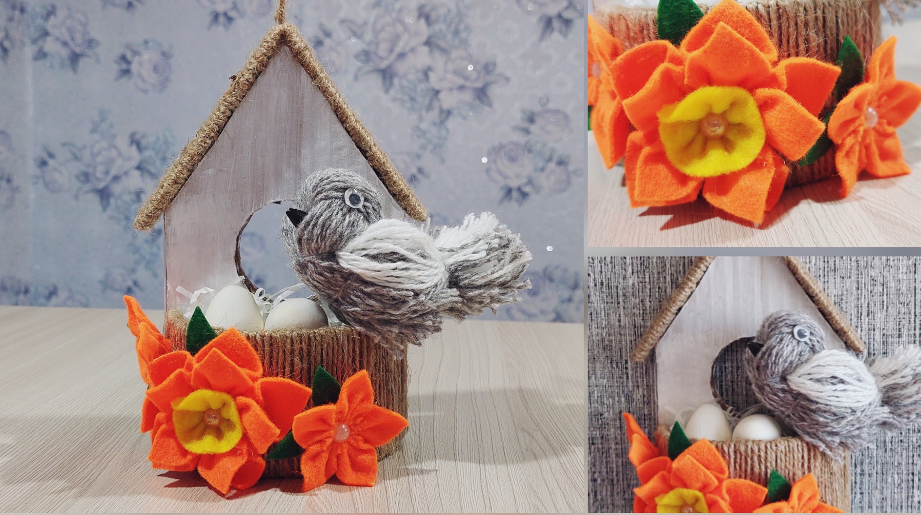 Детская поделка "Птица в гнезде".mp4 смотреть онлайн