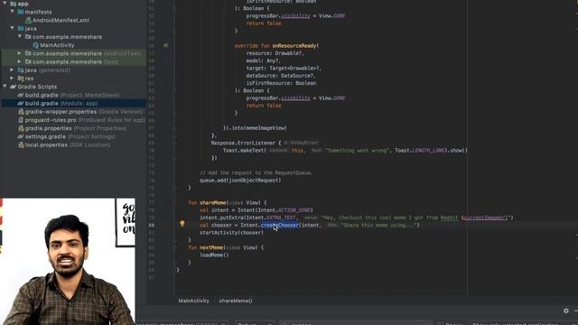 #7. Glide library in Android Studio | Memes share App Done! | Android Development Tutorial 2021 смотреть онлайн