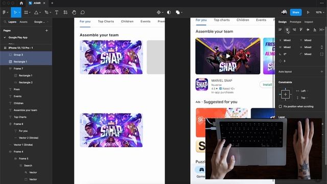 ASMR UI Designing in FIGMA - Google Play- No Talking | Silent смотреть онлайн