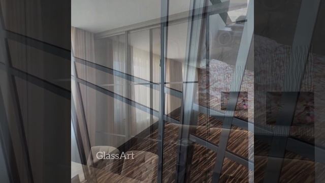 Лофт перегородка в стиле лофт, для зонирования гостиной и кухонной зоны. Компания GlassART. смотреть онлайн