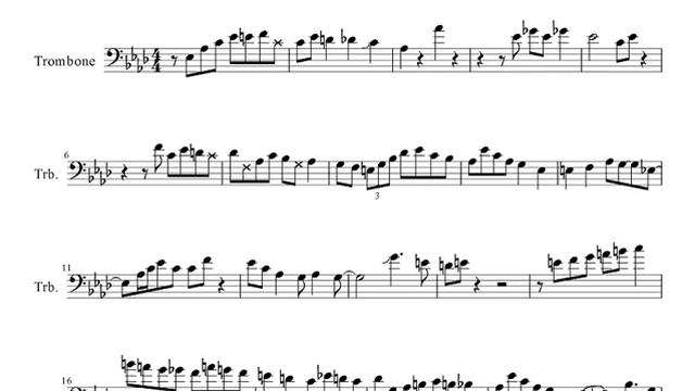 Trombone Transcription ALWAYS by Carl Fontana (The Great Fontana) Key of Ab смотреть онлайн