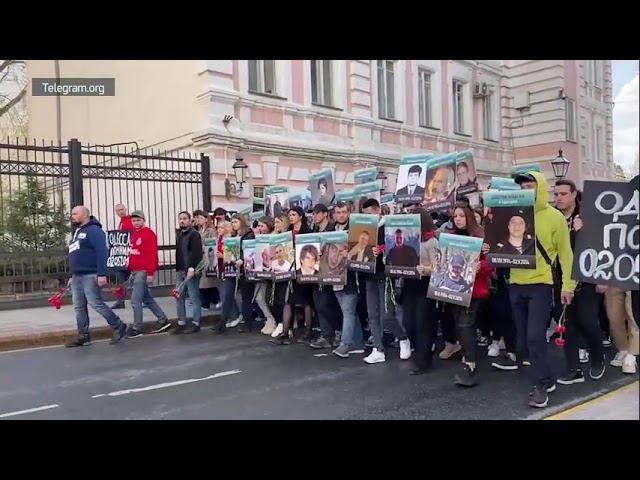 8 лет со дня сожжения людей в Одессе. Шествие памяти в Москве к Посольству Украины. смотреть онлайн
