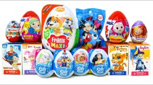 20 Киндер Сюрпризов МИКС 44 Котенка ЛЕДИБАГ Скрепыши СУПЕРПИТОМЦЫ Маша и Медведь CAVE CLUB