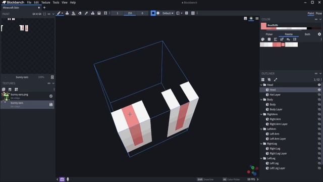 Make Rabbit Ears In Blockbench - Minecraft Skin Tutorial смотреть онлайн