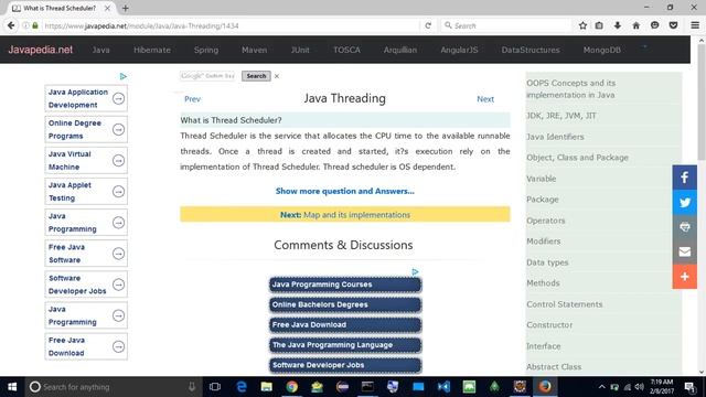 What is Thread Scheduler?
| javapedia.net смотреть онлайн