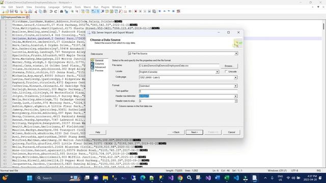 Import Unformatted Csv to Sql Table смотреть онлайн