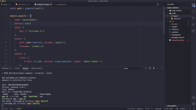 Babel e Webpack básico#03 - Configurando o mode e o devtool para melhor debugar смотреть онлайн