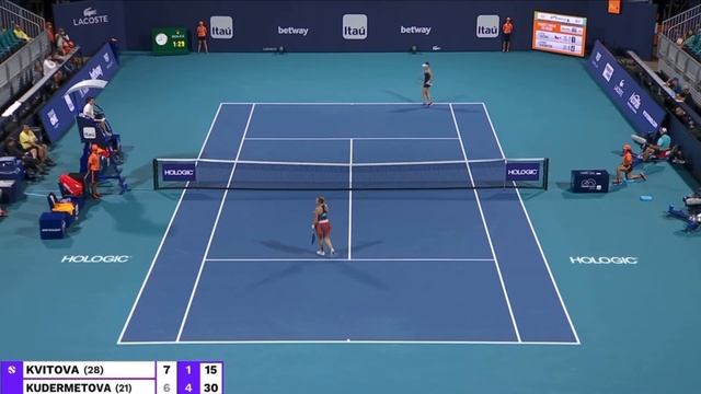 Petra Kvitova vs Veronika Kudermetova | FULL match highlights Miami Open 2022 смотреть онлайн
