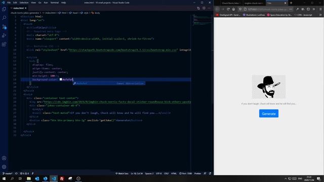 Chuck Norris Joke Generator with Vanilla JavaScript 2020 смотреть онлайн