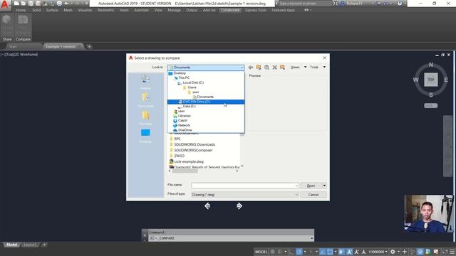 AutoCAD 2019 Compare DWG Before & After Revision Tutorial смотреть онлайн