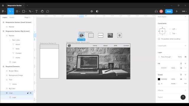 Responsive Navbar | Designing Tutorial in Figma | Design & Code | смотреть онлайн