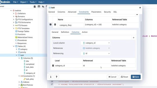 Создание Foreign key – внешний ключ - для PostgreSQL (2021) смотреть онлайн