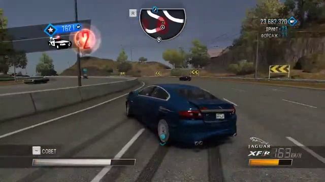 Cadillac CTS-V vs Jaguar XFR drift chase and race with the cops around the city дрифт погоня гонки смотреть онлайн